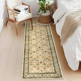 Garvee 2x6 Washable Runner Rugs Stain Resistant Non-Slip Pastel Oriental Runner for Living Room Bedroom Laundry Hallway Kitchen Beige - Beige