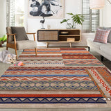 Garvee 9x12 Area Rug for Living Room Washable Rug Tribal Farmhouse Neutral Rug Geometric Rug Soft Non-Slip Low Pile Stain Resistant Rug for Dining Room Bedroom Multi Color - Multicolor