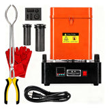Garvee 1+3 KG Gold Melting Furnace Set,2100 °F Digital Electric Melting Furnace with 2 Crucibles,Temperature Control for Melt Scrap, Silver, Gold, Copper, Aluminum 110V