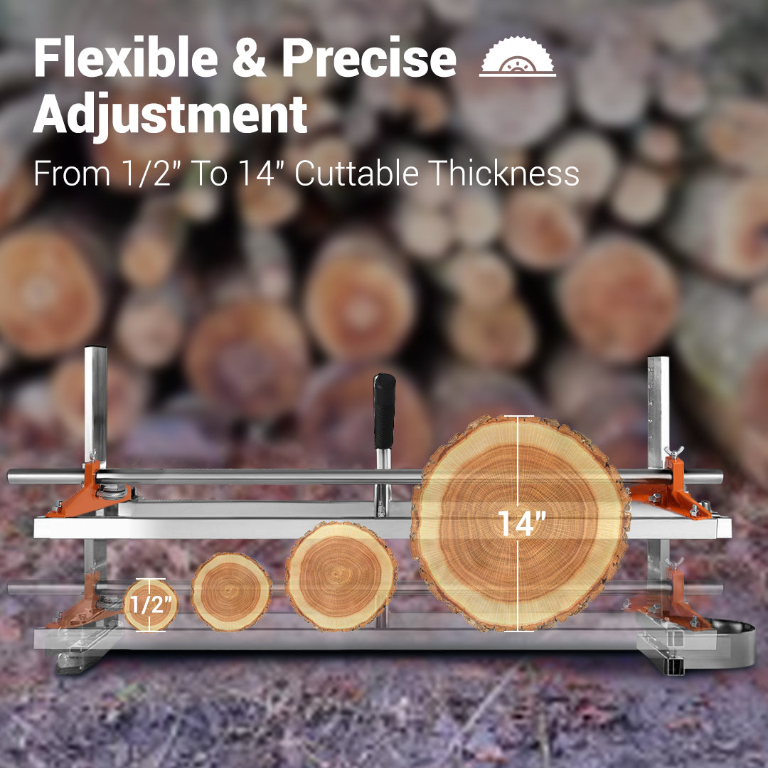 Garvee Chainsaw Mill 14"-36" Portable Planking Lumber Cutting Milling Bar, Adjustable 1/2"-14" Cuts