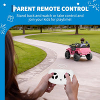 Garvee Ride P Series 12V Kids Electric Vehicles with Remote Control Spring Suspension, LED Lights, Bluetooth, 2 Speeds - Pink