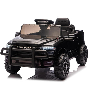 Garvee Electric Kids Ride On Truck RAM 12V with Remote Control, Spring Suspension, LED Lights, MP3 Player, Adjustable Seat, Indoor/Outdoor