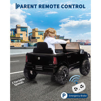 Garvee Electric Kids Ride On Truck RAM 12V with Remote Control, Spring Suspension, LED Lights, MP3 Player, Adjustable Seat, Indoor/Outdoor