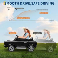 Garvee Ride - P Series: 24V 7AH 2-Seater Ride-On Car Kids Remote Control Dual Safety Belts 2-Speed LED Lights Music Black