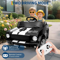 Garvee Ride - P Series: 24V 7AH 2-Seater Ride-On Car Kids Remote Control Dual Safety Belts 2-Speed LED Lights Music Black