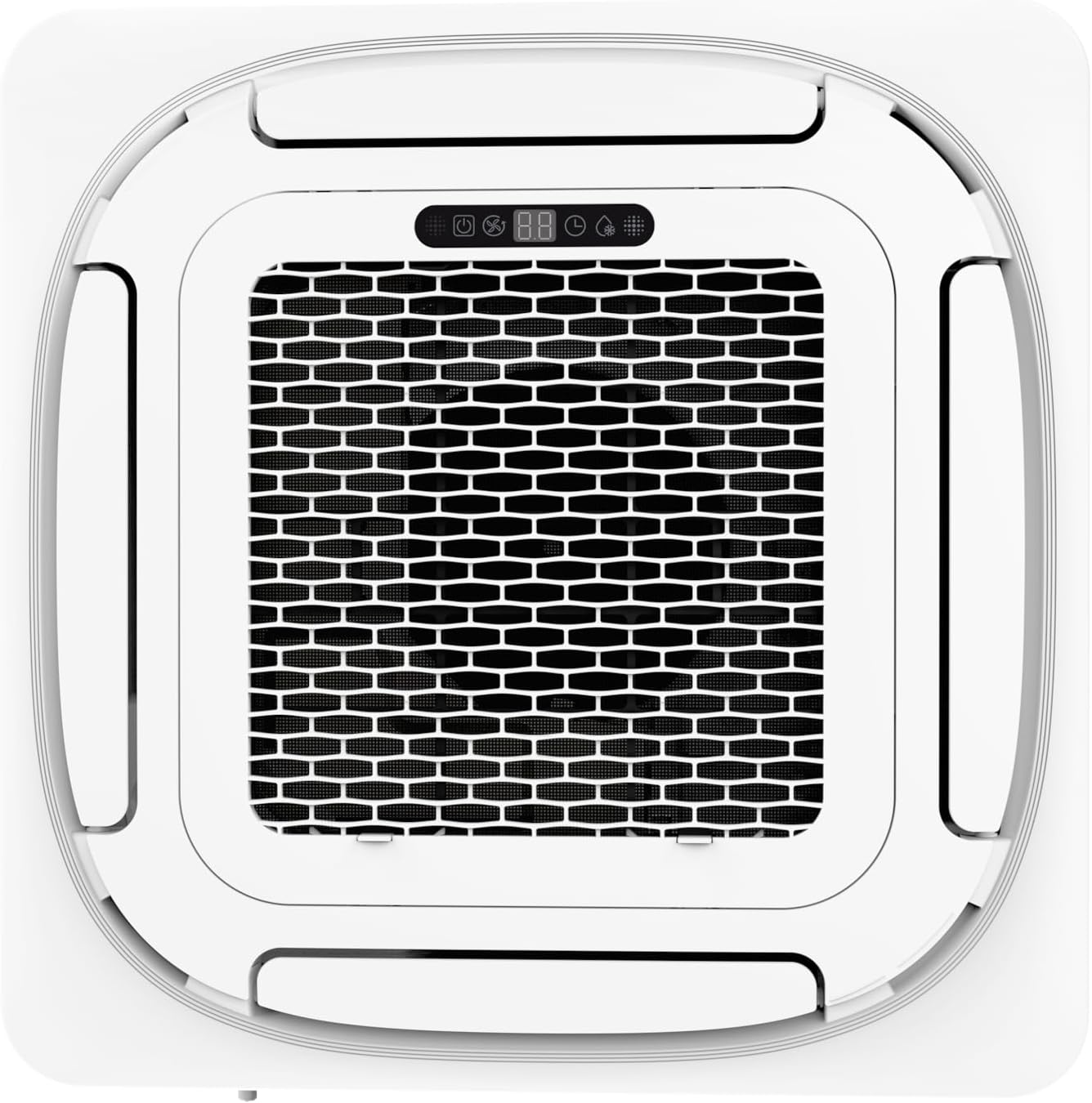 Garvee 9000 BTU Ceiling Cassette Mini Split AC, 8-Way 360° Airflow, Remote Controller, Ductless Cooling&Heating Ceiling Air Conditioner, 208/230V, 25ft Kit