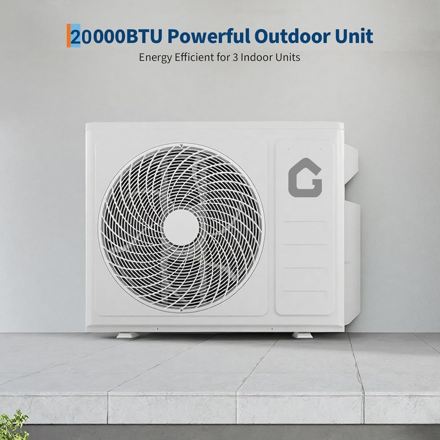 Garvee 35000 BTU OTD Dual Zone WIFI Mini Split AC Heating System, 19 SEER2, 2 Zone 18000+18000 BTU, Ductless, Pre-Charged Condenser, Heat Pump, 25Ft Copper Line, 208-230V