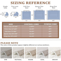 Garvee Heated Blanket Throw, Waffle Weave Electric Throw Blanket Fast Heating with LCD Controller, 6 Heat Levels & 4 Hour Auto Shut Off, ETL Certified, Machine Washable, Beige, 50" x 60"
