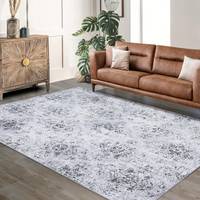 Garvee Bedroom Rug Washable Area Rug Non Slip Low Pile Boho Floral Small Carpet for Bedroom Bedside Soft Paisley Design
