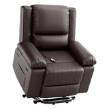 Garvee PU Leather Power Lift Recliner Chair with Massage and Heat, 8-Point Vibration, Adjustable Back and Leg Support, Electric Lift Chair Designed for Mobility Aid Elderly Relaxation, Coffee - Coffee