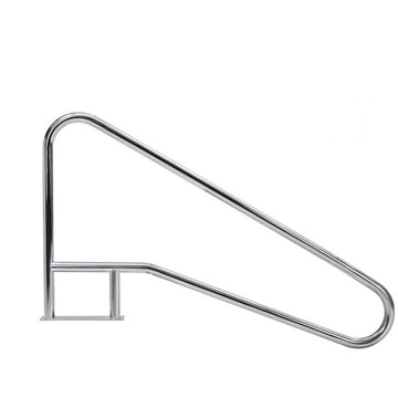 Garvee Pool Rail 55"x 32", 304 Stainless Steel 385LBS Load Capacity Silver Rustproof Pool Handrail for Inground Pool with Blue Grip Cover & Accessories