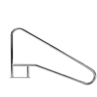 Garvee Pool Rail 55"x 32", 304 Stainless Steel 385LBS Load Capacity Silver Rustproof Pool Handrail for Inground Pool with Blue Grip Cover & Accessories