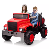 Garvee Ride - P Series: 24V Ride On Truck with Remote Control Electric UTV Vehicles with Dump Bed, 4WD Power 4x200W Motors,4xSpring Suspension, 3 Speeds, 2 Seater Kids Ride On Toys Best Gifts for Kids - Red - Red