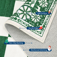 Garvee Green 6x9 Area Rugs Washable Non Slip Indoor Carpet Christmas Decor Checkered Soft Low Pile