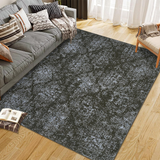 Garvee Machine Washable Area Rugs Lightweight Throw Soft Carpet Boho Botanical Floral Ultra-Thin Indoor Rug - Brown