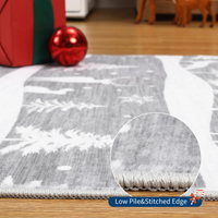 Garvee Grey 2x6 Runner Rug Washable Non Slip Indoor Carpet Soft Low Pile Christmas Decor for Kitchen Entryway Living Room Bedroom