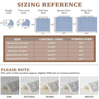 Garvee Heated Blanket Full Size, Waffle Weave Electric Blanket Throw with LCD Controller, Fast Heating, 10 Heat Levels & 1-12H Time Settings, ETL Certified, Machine Washable, Off White, 72" x 84"