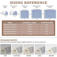Garvee Heated Blanket Twin Size, Waffle Weave Electric Throw Blanket Fast Heating with LCD Controller, 10 Heat Levels & 1-12H Time Settings Auto Off, ETL Certified, Off White, 62" x 84"