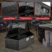 Garvee 39Inch Trailer Tongue Boxes,Heavy Duty Aluminum Trailer Tool Box With Lock and Keys,Diamond Plate Storage Box,Waterproof Trailer Box for Pick Up Truck Bed,RV Trailer,Black
