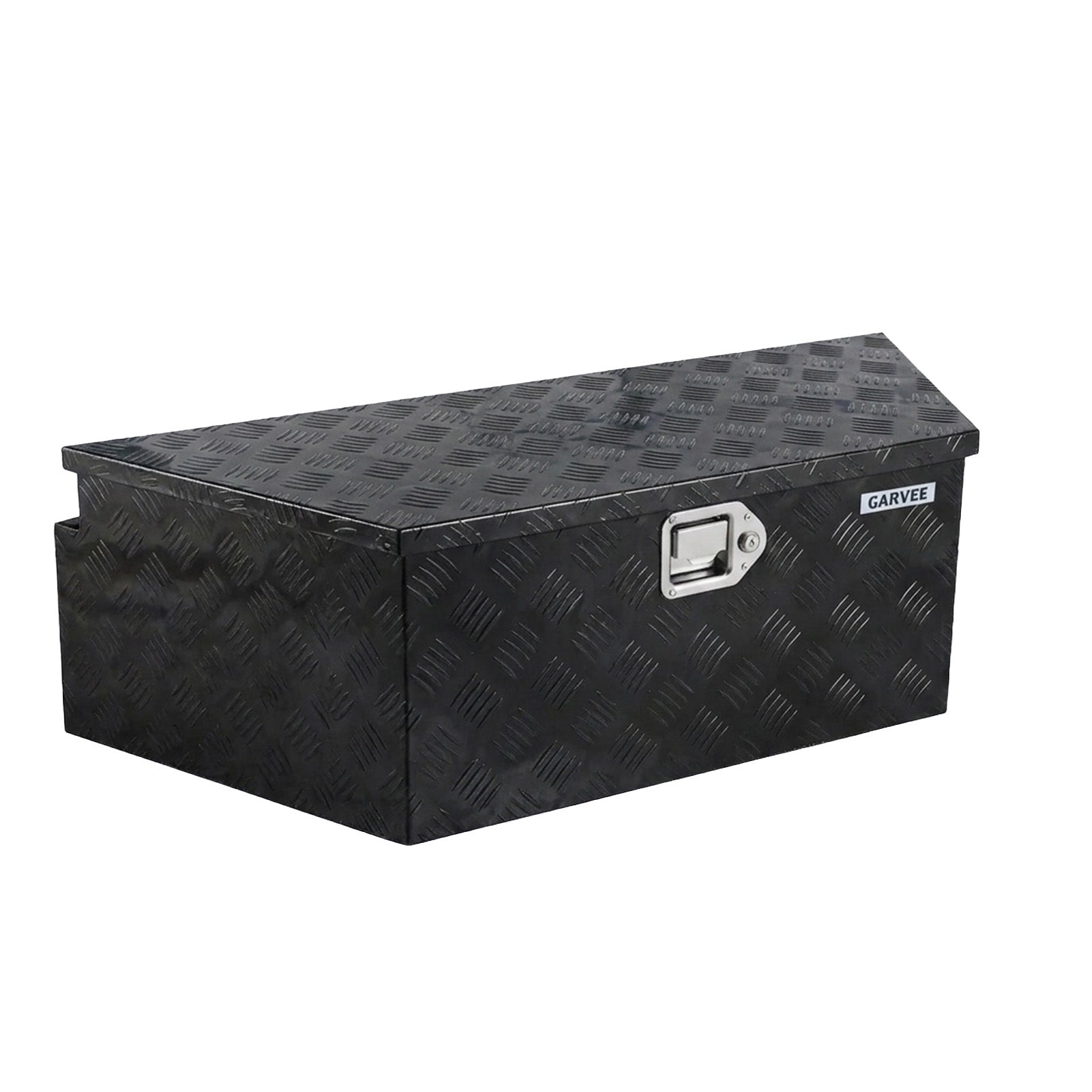 Garvee 39Inch Trailer Tongue Boxes,Heavy Duty Aluminum Trailer Tool Box With Lock and Keys,Diamond Plate Storage Box,Waterproof Trailer Box for Pick Up Truck Bed,RV Trailer,Black