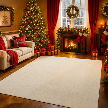 Garvee Washable Area Rug 10x13 Modern Solid Distressed Design Non-Slip Backing Polyester Fiber Durable Low Pile for Living Room Bedroom Dining