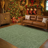 Garvee 9'x12' Area Rugs for Living Room Modern Stripe Style Low Pile Non Skid Washable Ultra-Thin Low Pile Carpets Bedroom Office Green - Green