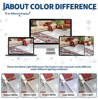Garvee Christmas Runner Rug 2x6 Washable Hallway Runner Non Slip, Holiday Santa & Reindeer Accent Rug, Low Pile Non Shedding Printed Kitchen Mat, Soft Thin Foldable Carpet for Bedside, Grey