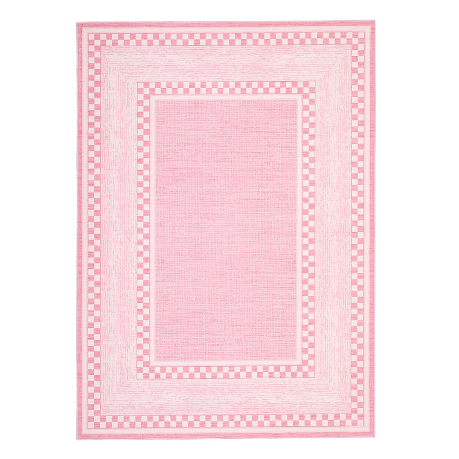 Garvee Area Rug 8x10, No Slip Washable Checkered Pattern Rug, Low-Pile Under Bed Carpet for Living Room Bedroom Dining Room, Pink