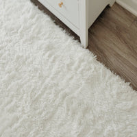 Garvee Fluffy & Sheepskin White 9x12 Plush Fuzzy Rug, Soft Shag Carpet for Living Room Bedroom Decor