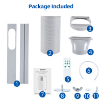 Garvee 8000 BTU Portable Air Conditioner, 3 In 1 AC Unit Built-In Cool, Dehumidifier & Fan for Rooms Up to 350 Sq.Ft, Energy Saving AC with Remote/24H Timer for Dorms/Indoor Rooms - White