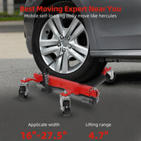 Garvee 1500lbs Car Wheel Dolly, Ratcheting Pedal Lift,2 Pack