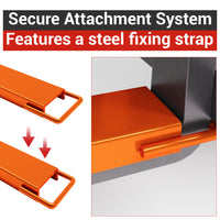 Garvee 5.5" Width Pallet Fork Extension, 4600 LBS Max Heavy Duty Steel Pallet Extensions for Forklift Truck - Orange / 72x5.5 inch