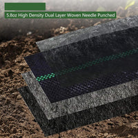 Garvee 3'x300' 5.8oz Double Layer Woven Weed Barrier Fabric - Heavy Duty for Gardens, Driveways & Commercial Landscaping