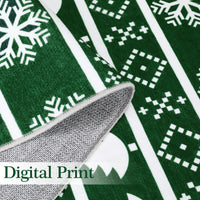 Garvee Christmas Area Rug 4x6 Rug Washable Rug Xmas Tree Deer Holiday Decor Modern Small Rug Artistic Entryway Rug Non Slip Carpet Soft Low Pile Accent Rugs for Nursery Living Room 4'x6' Green
