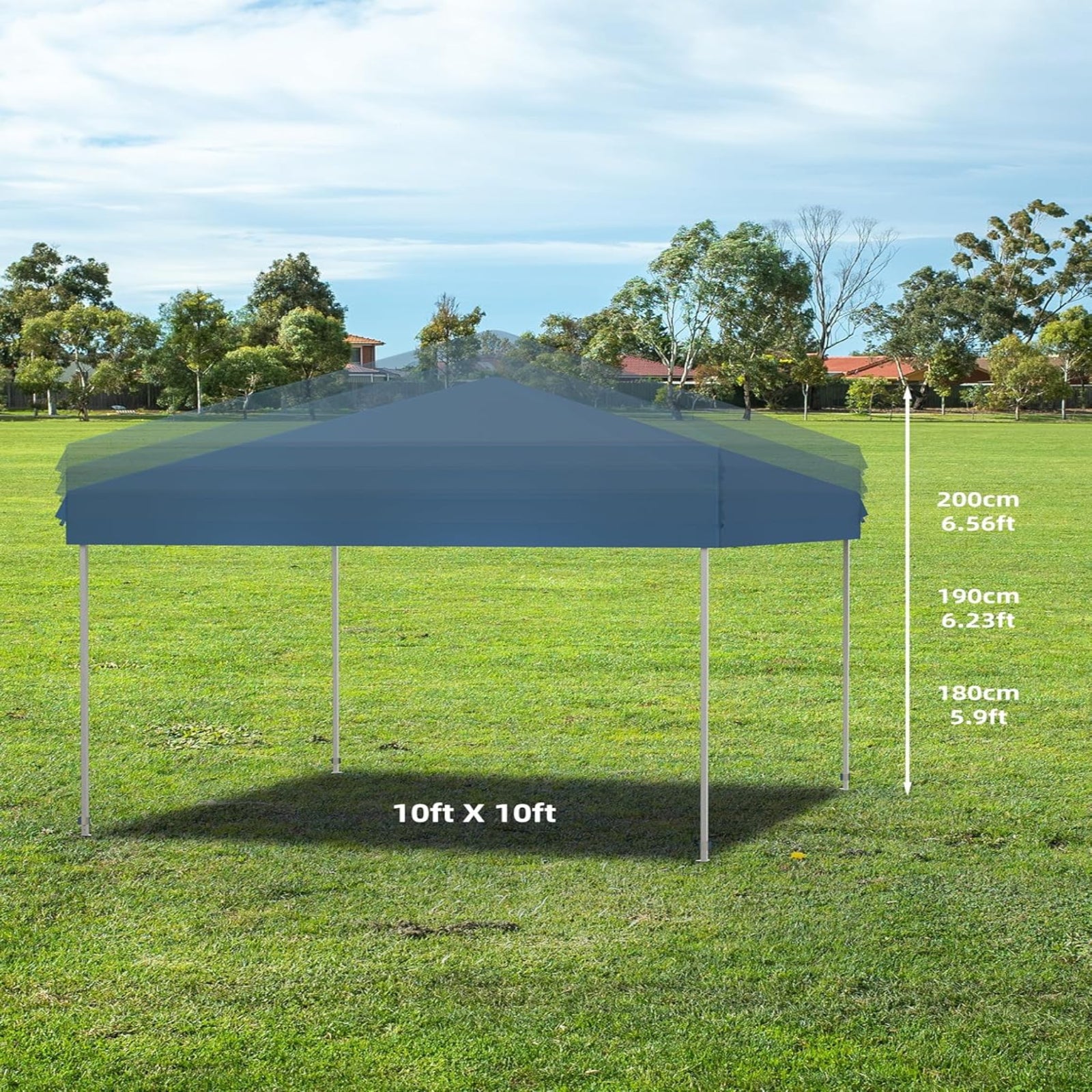 Garvee 10'x10' Pop-Up Canopy Tent with 3 Removable Sidewalls - Heavy Duty Commercial Instant Tent for Farmers Market, Craft Fair, Event, Vendor, Blue