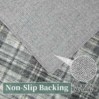 Garvee Plaid Green 8x10 Bedroom Rug Large Area Rugs for Living Room Modern Office Rug Distressed Rug Low Pile Farmhouse Floor Cover Non Slip Checkered Rug Green