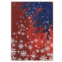 Garvee Christmas Area Rug 5x7 Rug for Living Room Rug Xmas Snowflake Modern Rug for Bedroom Aesthetic Washable Rug Non Slip Carpet Stain Resistant Carpet for Nursery Dining Room 5'x7' Red&Blue