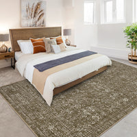 Garvee 5x7 Area Rug Large Washable Indoor Carpet Non-Slip Backing Brown