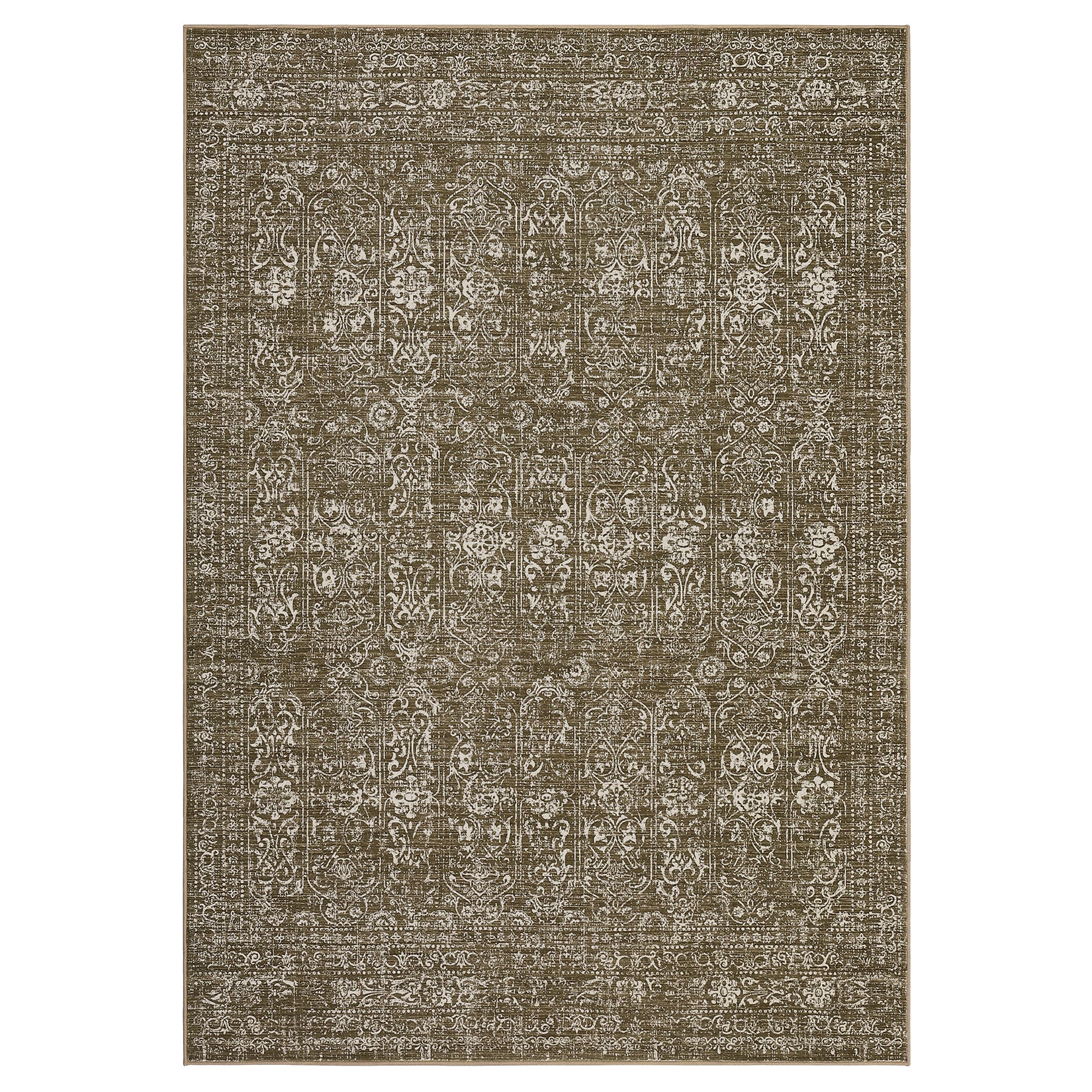 Garvee 5x7 Area Rug Large Washable Indoor Carpet Non-Slip Backing Brown