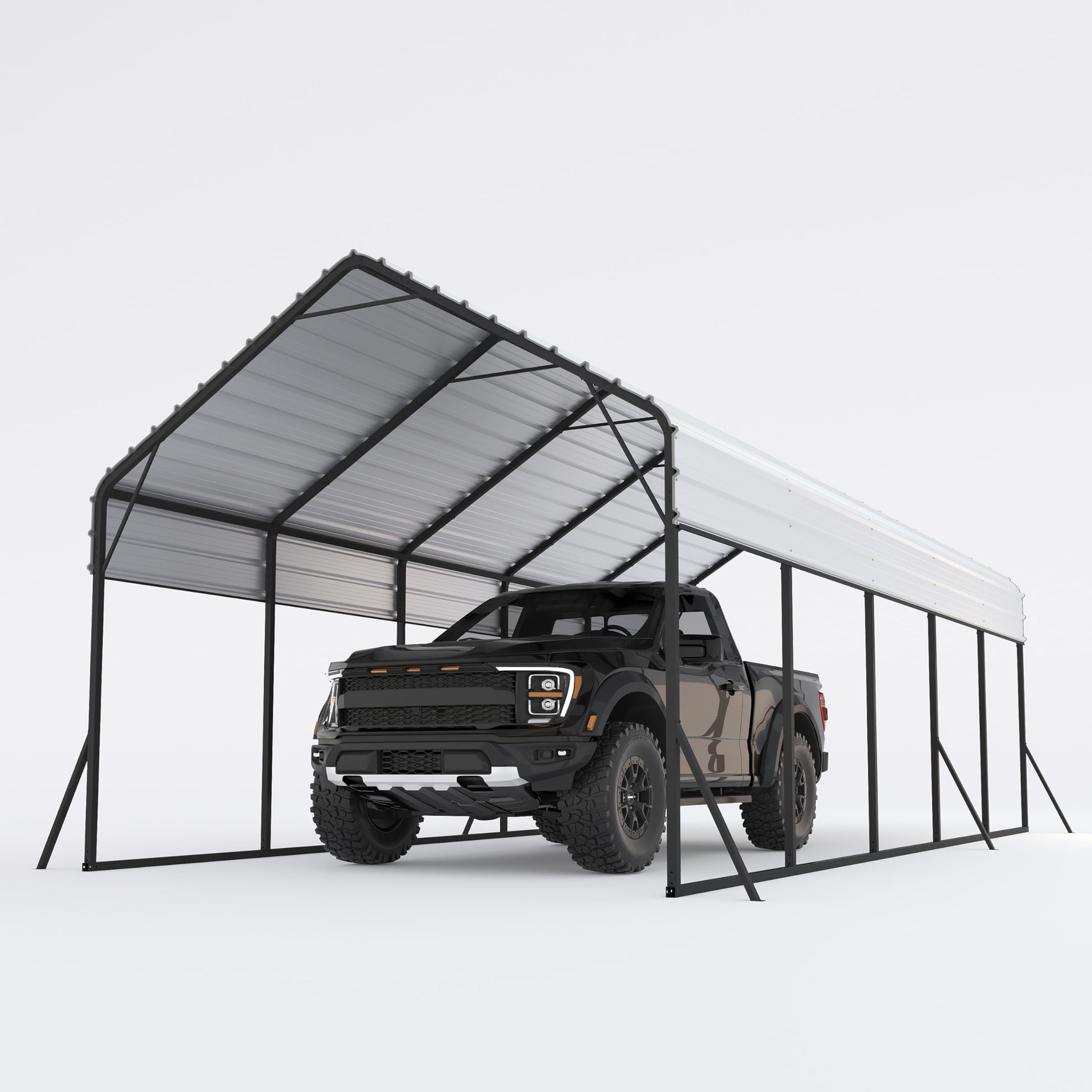 Garvee Heavy Duty Carport 13x26 Oversized Metal Shelter Galvanized Steel Frame & Roof Wind & Snow Resistant Outdoor Garage for Boats SUVs Trucks