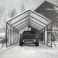 Garvee Heavy Duty Carport 13x26 Oversized Metal Shelter Galvanized Steel Frame & Roof Wind & Snow Resistant Outdoor Garage for Boats SUVs Trucks