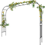Garvee U-Shape Metal Cucumber Trellis for Raised Beds - Detachable Garden Arch for Climbing Vegetables like Tomato, Squash, Zucchini, Outdoor Use - Black