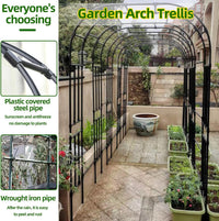 Garvee U-Shape Metal Cucumber Trellis for Raised Beds - Detachable Garden Arch for Climbing Vegetables like Tomato, Squash, Zucchini, Outdoor Use