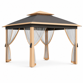 Garvee 11' × 11' pop up gazebo tent with mosquito netting for backyard patio