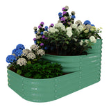 Garvee 3-Tier Galvanized Raised Garden Bed Kit - Modular Planter Box w/Rust-Resistant Steel, Tool-Free Assembly for Vegetables/Herbs, Green - Green