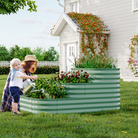 Garvee 3-Tier Galvanized Raised Garden Bed Kit - Modular Planter Box w/Rust-Resistant Steel, Tool-Free Assembly for Vegetables/Herbs, Green