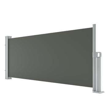 Garvee Retractable Side Awning 71''x138'' Privacy Screen Waterproof UV-Resistant Metal Frame Fade-Proof Fabric for Patio Balcony Pools