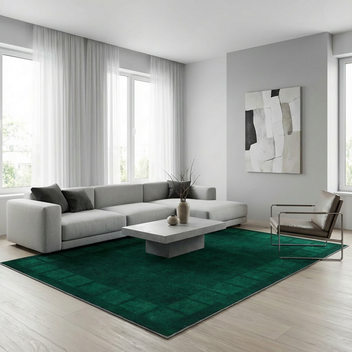 Garvee Large Washable Area Rug 10x13 Modern Bordered Living Room Rug Geometric Bedroom Rug, Non Slip Non Shedding Floor Carpet, Distressed Green Rug, Soft Low Pile Rug for Office