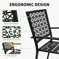 Garvee 3-Piece Outdoor Bistro Set, Modern Patio Furniture Set with Chairs and Table,for Lawn,Garden,Balcony