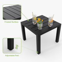 Garvee 3-Piece Outdoor Bistro Set, Modern Patio Furniture Set with Chairs and Table,for Lawn,Garden,Balcony